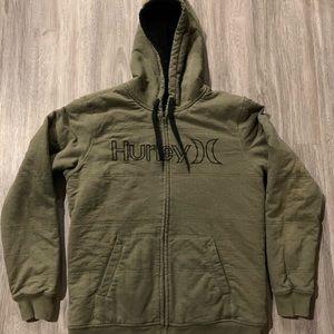 Hurley Sherpa Fleece Zip Up Hoodie Size Medium